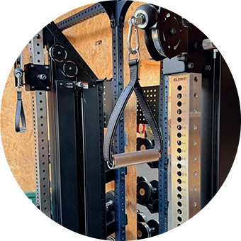 Eleiko cable machines shown in a home gym
