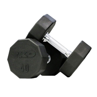 TKO 10-Sided Rubber Dumbbell