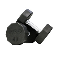 TKO 10-Sided Rubber Dumbbells