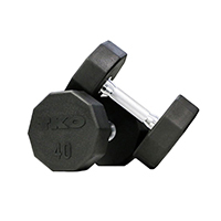 TKO Ten-Sided Rubber Dumbbell