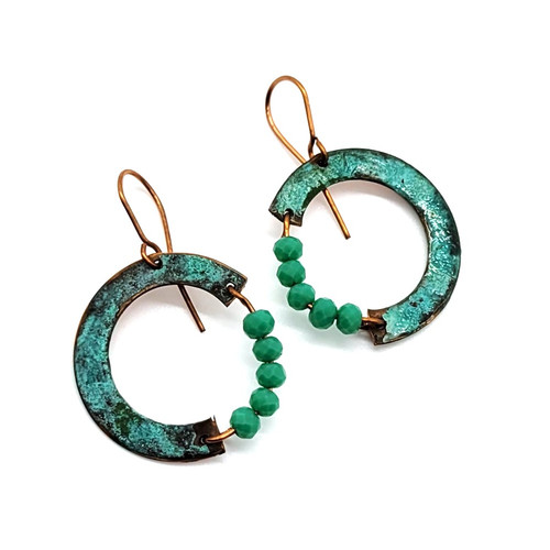 Fair trade wholesale bronze oxide dangle earrings from Chile