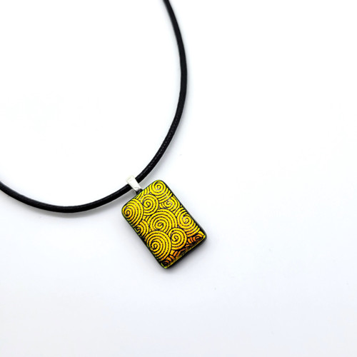 Fair trade dichroic glass necklace from Chile