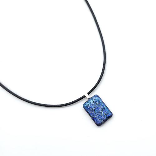 Fair trade dichroic glass necklace from Chile