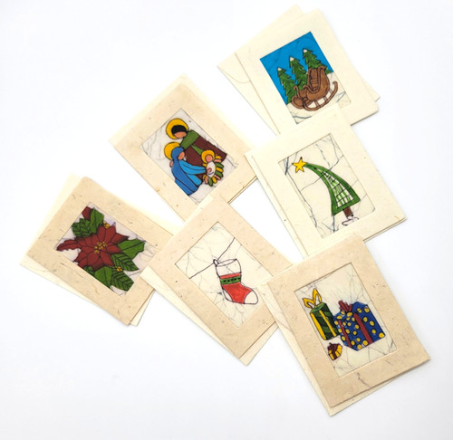 Fair trade fall themed mini gift card set from Nepal