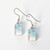 Fair trade wholesale fused glass dangle earring from Chile