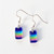 Fair trade wholesale fused glass dangle earring from Chile