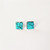 Fair trade wholesale dichroic glass square stud post earrings from Chile