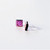Fair trade wholesale pink dichroic glass stud post earrings from Chile