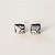 Fair trade wholesale silver dichroic glass stud post earrings from Chile