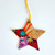 Fair trade recycled sari kantha Christmas holiday star ornament from Bangladesh