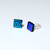 Fair trade dichroic glass post earrings from Chile