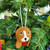 Fair trade felted wool fox holiday Christmas ornament from Kyrgyzstan