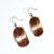 Fair trade enameled copper dangle earrings from Turkey