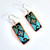 Fair trade enameled copper dangle earrings from Turkey