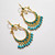 Fair trade turquoise and freshwater pearl chandelier earrings from Turkey