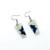 Fair trade wholesale fused glass  dangle earrings from Chile