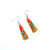 Fair trade wholesale fused glass  dangle earrings from Chile