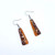 Fair trade wholesale fused glass  dangle earrings from Chile