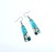 Fair trade wholesale fused glass  dangle earrings from Chile