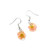 Fair trade wholesale fused glass  dangle earrings from Chile