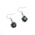 Fair trade wholesale fused glass  dangle earrings from Chile