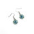 Fair trade wholesale fused glass  dangle earrings from Chile