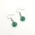 Fair trade wholesale fused glass  dangle earrings from Chile