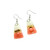 Fair trade wholesale fused glass  dangle earrings from Chile