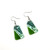 Fair trade wholesale fused glass  dangle earrings from Chile