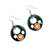 Fair trade wholesale ceramic dangle earring from Chile