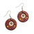 Fair trade wholesale ceramic dangle earring from Chile