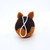 Fair trade felted wool fox holiday Christmas ornament from Kyrgyzstan