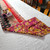 Fair trade upcycled sari cotton table runner from Bangladesh
