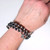 Fair trade hematite spiral wrap bead bracelet from West Bank, Palestine