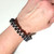 Fair trade hematite spiral wrap bead bracelet from West Bank, Palestine