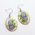 Fair trade colorful copper dangle earrings from Turkey