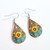 Fair trade colorful copper dangle earrings from Turkey