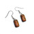 Fair trade dichroic glass dangle earring from Chile