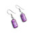 Fair trade dichroic glass dangle earring from Chile