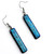 Fair trade dichroic glass dangle earring from Chile