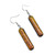 Fair trade dichroic glass dangle earring from Chile