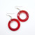 Fair trade recycled window glass dangle earrings from Chile