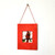 Cardinal batik and handmade paper fair trade ornament or mini wall hanging from Nepal