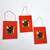 poinsettia batik and handmade paper fair trade ornament or mini wall hanging from Nepal