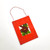 poinsettia batik and handmade paper fair trade ornament or mini wall hanging from Nepal
