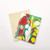 Fair trade hand made paper marbled mini card from Bangladesh