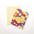 Fair trade hand made paper marbled mini card from Bangladesh