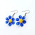 Fair trade crystal glass daisy dangle earring from Chile Fair trade crystal glass daisy dangle earring from Chile