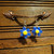 Fair trade crystal glass daisy dangle earring from Chile Fair trade crystal glass daisy dangle earring from Chile