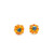 Fair trade wholesale fused glass  post earrings from Chile